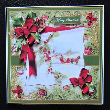 sleigh ride and holly by Davina Rundle