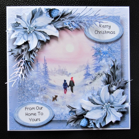 Snow Frame Christmas - Pink Skies by Davina Rundle