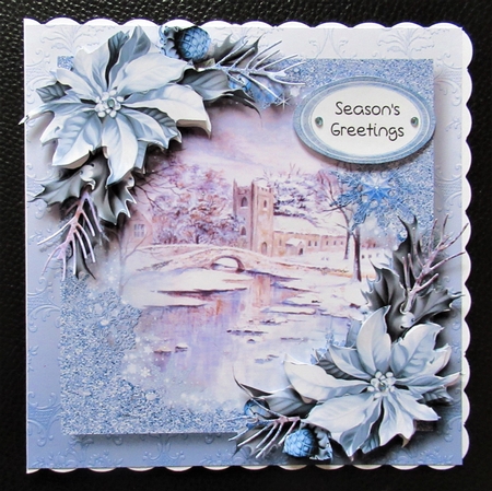 Snow Frame Christmas - Winter Church by Davina Rundle