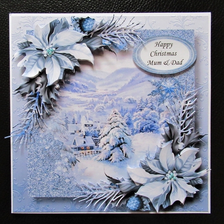 Snow Frame Christmas - Snowy Mountain Village by Davina Rundle