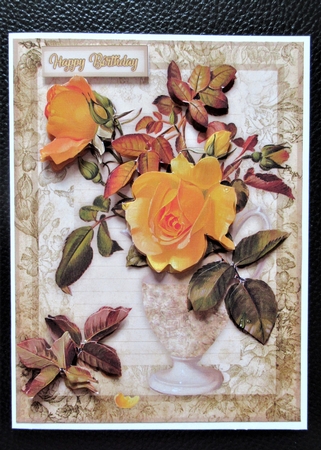 AUTUMN ROSES DECOUPAGE TOPPER by Davina Rundle