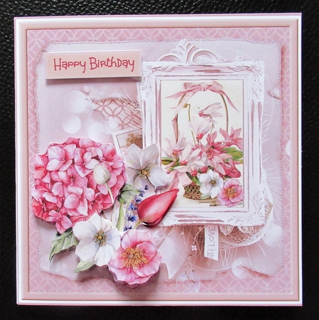 Mixed flowers 7x7 card by Davina Rundle