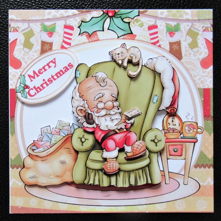 8x8 Santas reading his letters mini kit by Davina Rundle