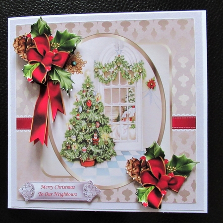 Christmas tree 6x6 card by Davina Rundle