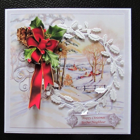 The village 6x6 card by Davina Rundle