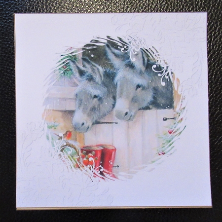 Christmas Donkey 7x7ins Insert 2 by Davina Rundle