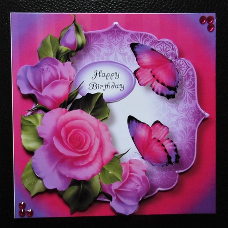 Blended Neon Roses - Purple & Pink by Davina Rundle