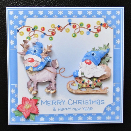 Blue Gnome Christmas Mini Kit by Davina Rundle