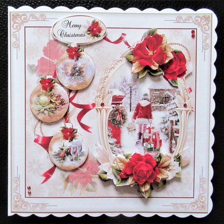 Floral Scenic Christmas 3 Mini Page Kit by Davina Rundle