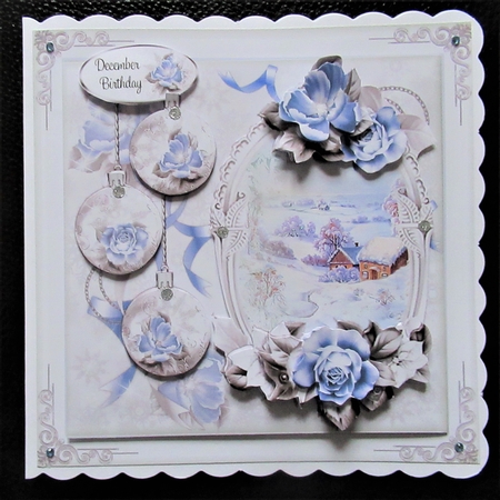 Pastel Floral Scenic Christmas 2 Mini Page Kit by Davina Rundle