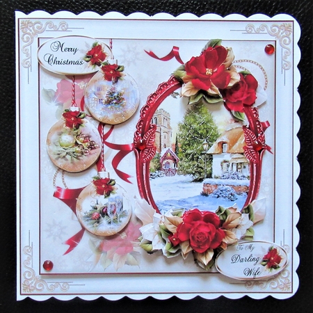 Floral Scenic Christmas 7 Mini Page Kit by Davina Rundle