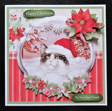 Purrfect Christmas Decoupage Mini Kit 2 by Davina Rundle