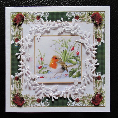 Christmas Little Robin 8x8ins Mini Kit 1 by Davina Rundle