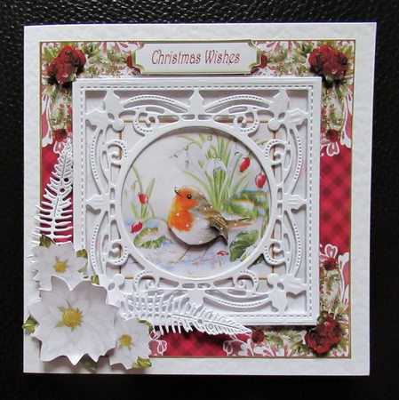 Christmas Little Robin 8x8ins Mini Kit 2 by Davina Rundle