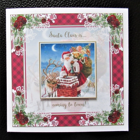 Christmas Santa Claus Vintage 8x8ins Mini Kit 2 by Davina Rundle