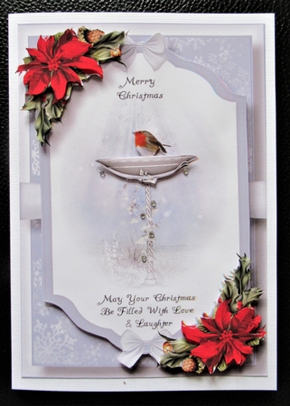 Beautiful Christmas Scene - The Robin by Davina Rundle