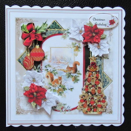 Squirrel Christmas Scene Mini Page Kit by Davina Rundle