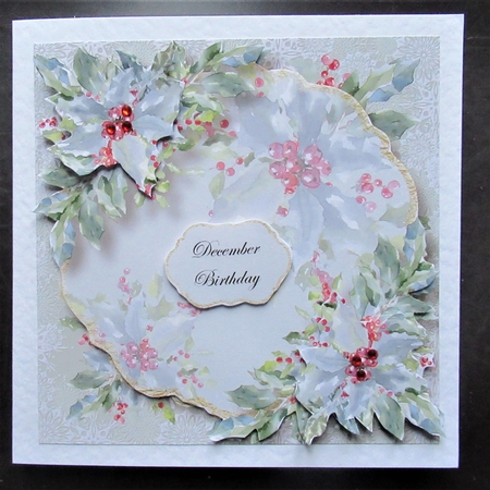 Gold foil Transparent Christmas - Holly by Davina Rundle