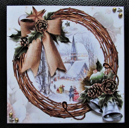 8x8 Rustic Christmas Church scene mini kit by Davina Rundle