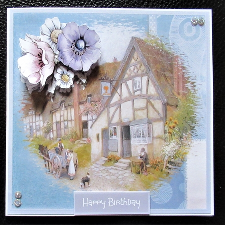 Vintage English pub 6x6 by Davina Rundle