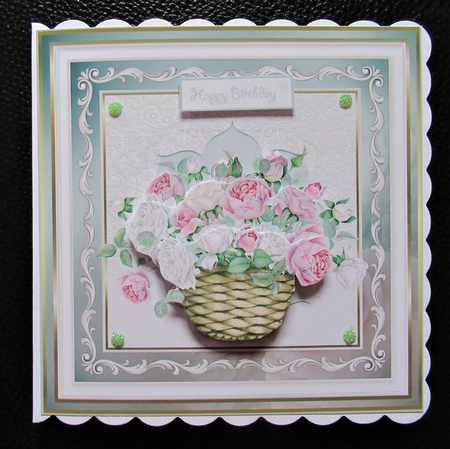 Basket of roses 6x6 by Davina Rundle