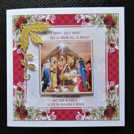 Christmas Vintage Nativity 8x8ins Mini Kit 1 by Davina Rundle