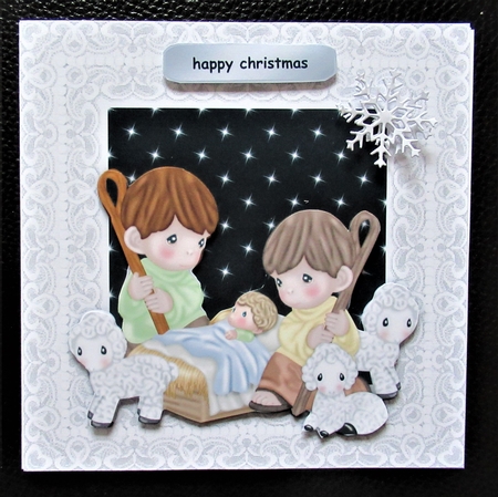 Away in a manger 4 quick cards  by Davina Rundle