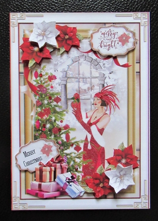 Art Deco Merry & Bright Christmas A5 Mini Page Kit    by Davina Rundle