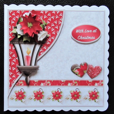 Christmas from the Heart (No Verse)  - Decoupage Corner Card Mini Kit by Davina Rundle