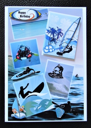 Watersports - various greetings by Davina Rundle