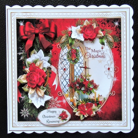  The Magic Of Christmas Card Front With Decoupage by Davina Rundle