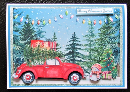 CHRISTMAS CAR 5X7 by Davina Rundle