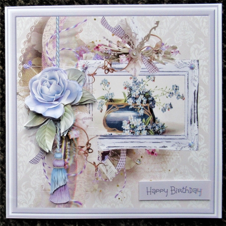Blue rose 6x6 by Davina Rundle