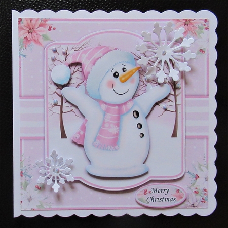 Pink Chilly Snowman Mini Kit by Davina Rundle