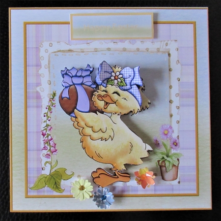Easter egg and chick 6x6 by Davina Rundle