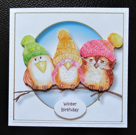 Birthday Birds 8x8 by Davina Rundle