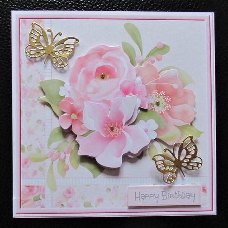 Pink roses 6x6 by Davina Rundle