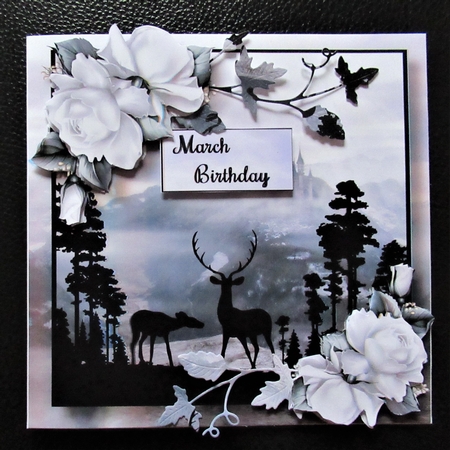 Stag Silhouette (Male Or Female) - Mountain Castle by Davina Rundle