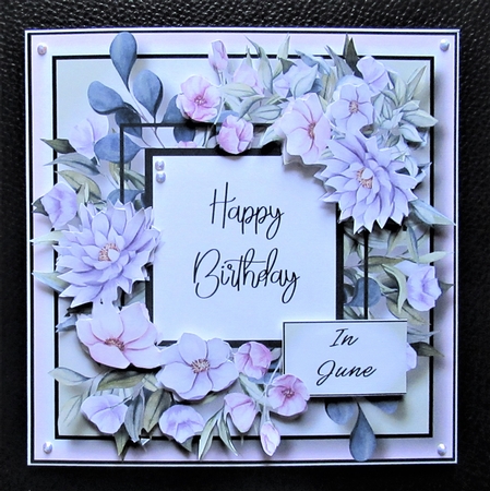 Floral Birthday Frame 2 by Davina Rundle