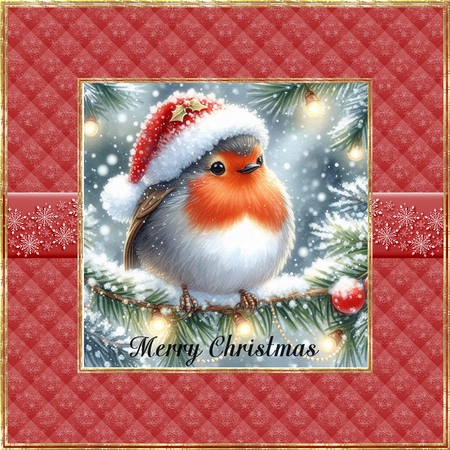 Padded Frames with Snowflakes-Christmas Wishes by Davina Rundle
