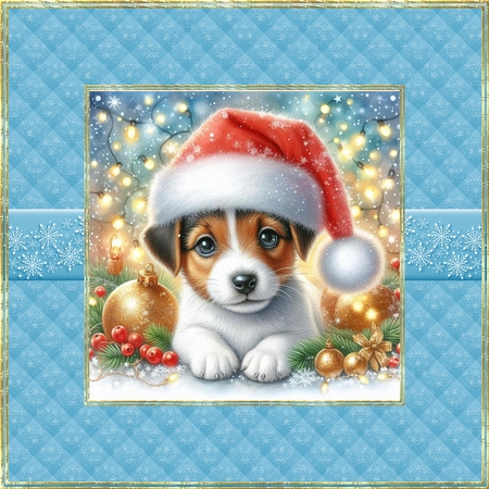 Padded Frames with Snowflakes-Christmas Wishes by Davina Rundle