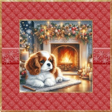 Padded Frames with Snowflakes-Christmas Wishes by Davina Rundle