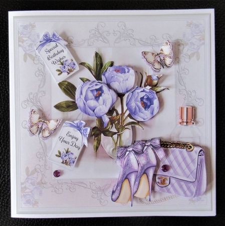 Peony Vase 2 Mini Page Kit  by Davina Rundle