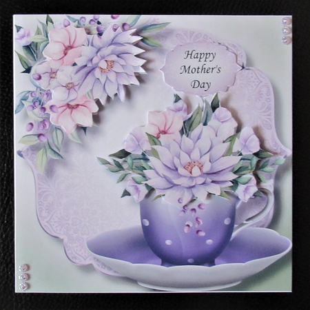 Beautiful Bouquet Teacup & Saucer 2 by Davina Rundle