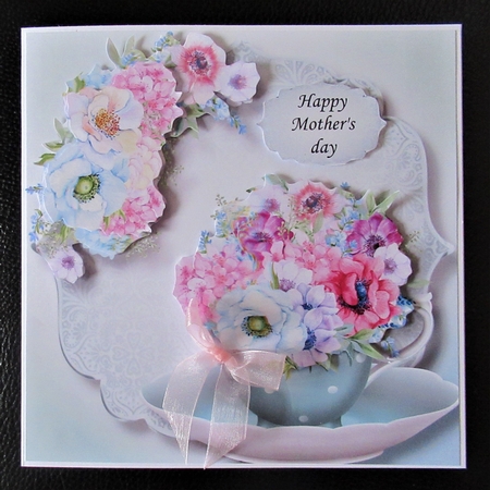 Beautiful Bouquet Teacup & Saucer 4 by Davina Rundle