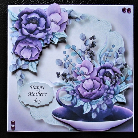 Beautiful Bouquet Teacup & Saucer 5 by Davina Rundle