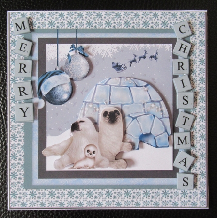 Family of Seals on Christmas Eve by Davina Rundle