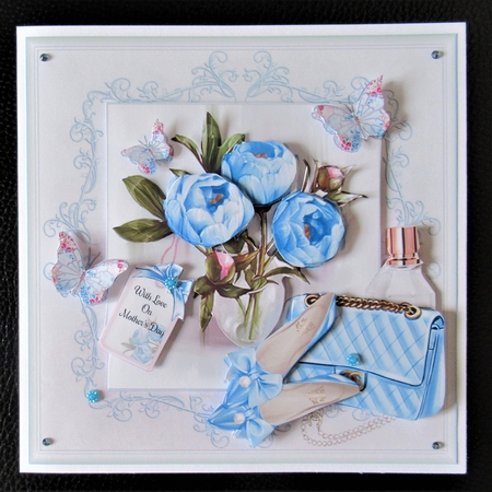 Peony Vase 4 Mini Page Kit  by Davina Rundle