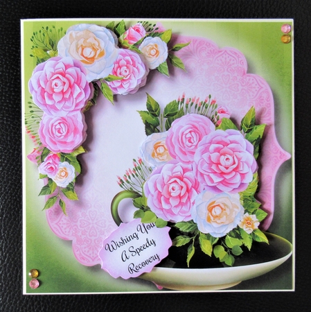 Beautiful Bouquet Teacup & Saucer 8 by Davina Rundle