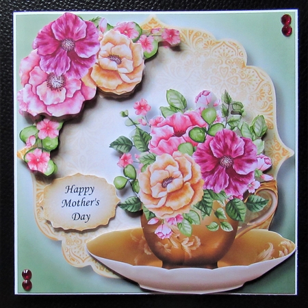 Beautiful Bouquet Teacup & Saucer 9 by Davina Rundle